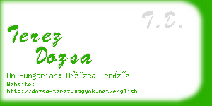 terez dozsa business card